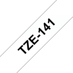 Brother TZE141 18MM BLACK ON CLEAR - Labeltape